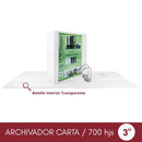 Archivador Catálogo Carta 2 Aros 3.0'' Blanco OFICINA Y LIBRERIA D WILLIAMS 