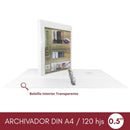 Archivador Catálogo A4 3 Aros 0.5'' Blanco 120 Hojas OFICINA Y LIBRERIA D WILLIAMS 