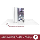 Archivador Catálogo Carta 2 Aros Blanco OFICINA Y LIBRERIA D WILLIAMS 