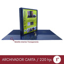 Archivador Catálogo Carta 2 Aros 1.0 Azul 250 Hojas OFICINA Y LIBRERIA D WILLIAMS 