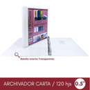 Archivador Catálogo Carta 3 Aros 0.5'' Blanco 150 Hojas OFICINA Y LIBRERIA D WILLIAMS 