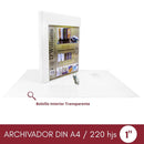 Archivador Catálogo A4 2 Aros 1.0'' Blanco 220 Hojas OFICINA Y LIBRERIA D WILLIAMS 