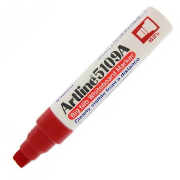 Marcador Pizarra Jumbo Punta Biselada 5109 Color Rojo OFICINA Y LIBRERIA ARTLINE 