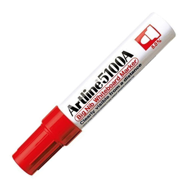 Marcador Pizarra Jumbo Punta Redonda 5100 Color Rojo OFICINA Y LIBRERIA ARTLINE 