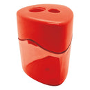 Sacapunta Plástico Con Deposito 2 Orificios Cuadrado OFICINA Y LIBRERIA FULTONS 