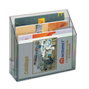 ORGANIZADOR OFICINA 3 DIVISIONES ACRILICO GRIS OFICINA Y LIBRERIA ACRIMET 