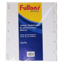 Separador Carta 6 Posiciones Cartulina Blanco OFICINA Y LIBRERIA FULTONS 
