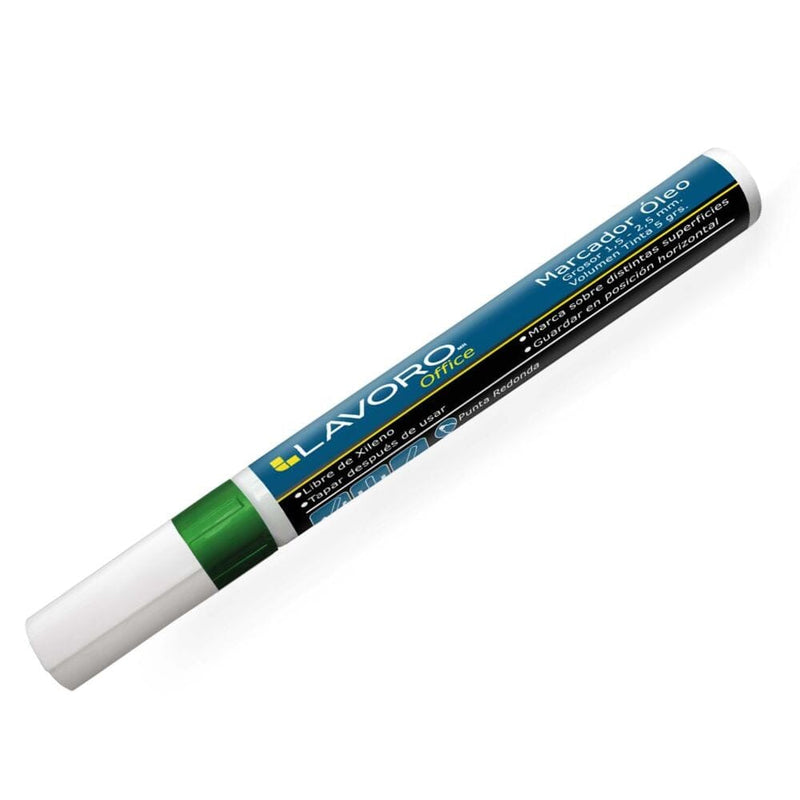 Marcador Oleo Permanente Verde OFICINA Y LIBRERIA LAVORO 