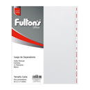 Separador Carta Indice Mensual OFICINA Y LIBRERIA FULTONS 