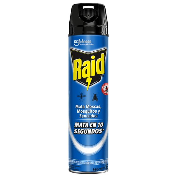 Insecticida Aerosol Mata Mosquitos Moscas Y Zancudos 360 Cc RAID 