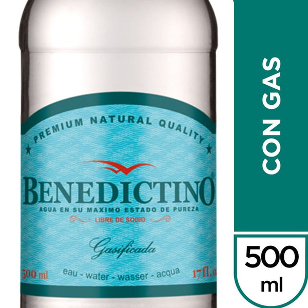Agua Purificada Natural Con Gas 500 Cc ALIMENTOS BENEDICTINO 