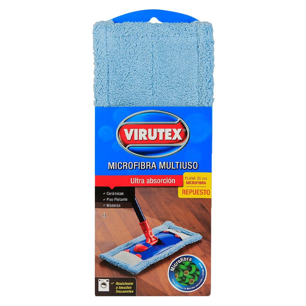 Mopa Plana Sin Mango Microfibra 35 cm ASEO Y LIMPIEZA VIRUTEX 