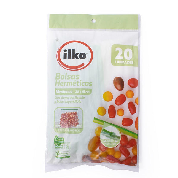 Bolsa Hermética Slider 20 X 18 Cm 20 Un HOGAR ILKO 
