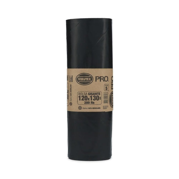 Bolsa Basura Negra Rollo 120 X 130 cm 5 Un VIRUTEX 
