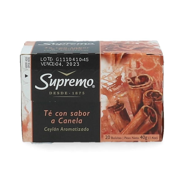 Te Negro Ceylan Con Sabor Canela 20 Bolsas SUPREMO 