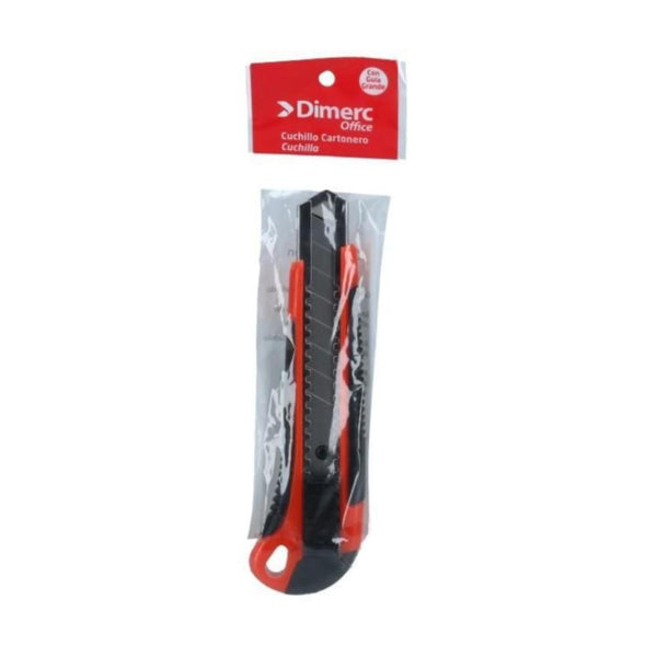 Cuchillo Cartonero Grande Guia Larga Freno Presion DIMERC 
