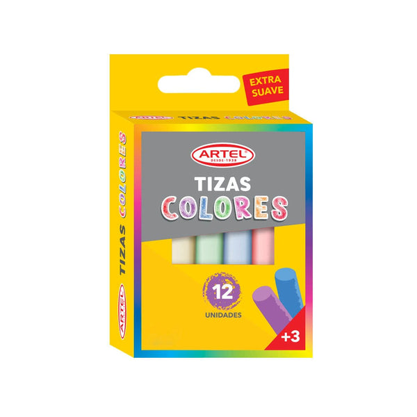 Tiza Colores Surtidos 12 Un ARTEL 