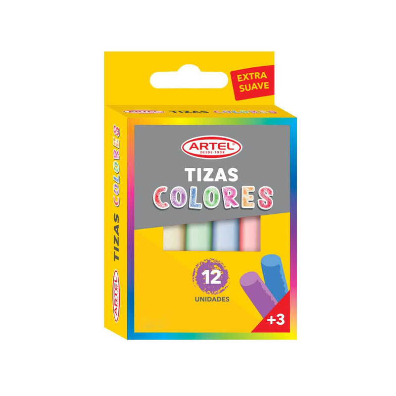 Tiza Colores Surtidos 12 Un ARTEL 