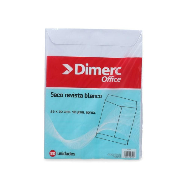 Sobre Saco Revista 90 gr Blanco 50 Un DIMERC Blanco 