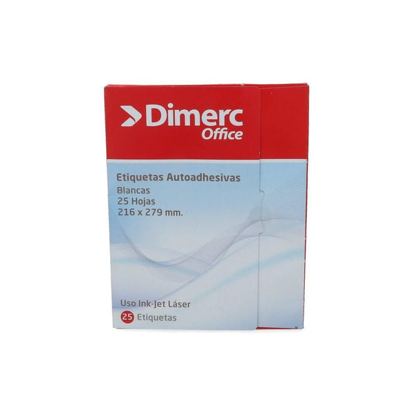 Etiqueta Inkjet/Laser 216 X 279 Mm 25 Un DIMERC Blanco 