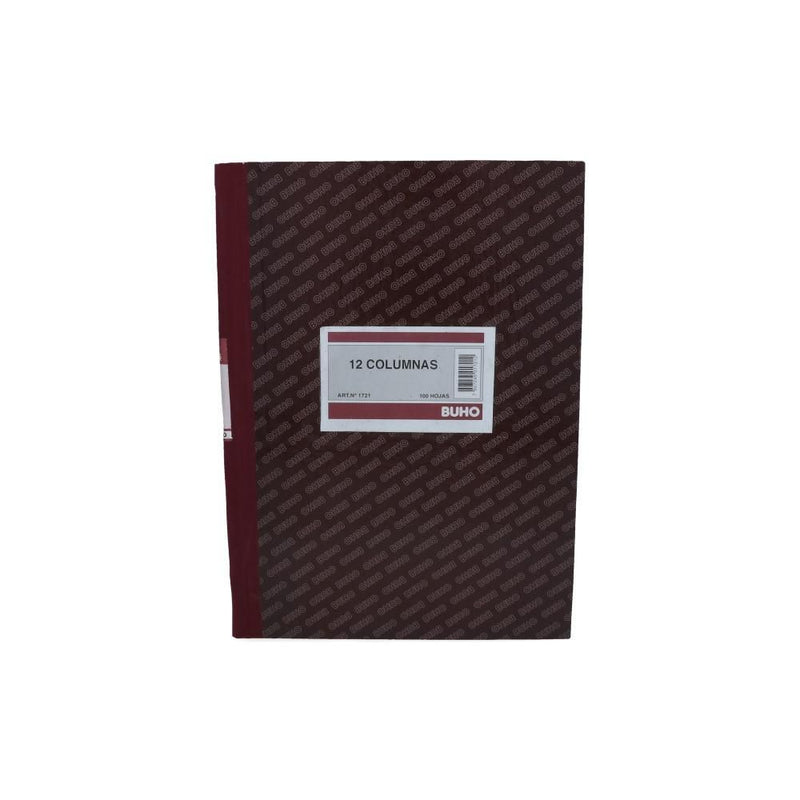 Libro Contable 12 Columnas 1721 100 Hojas BUHO 