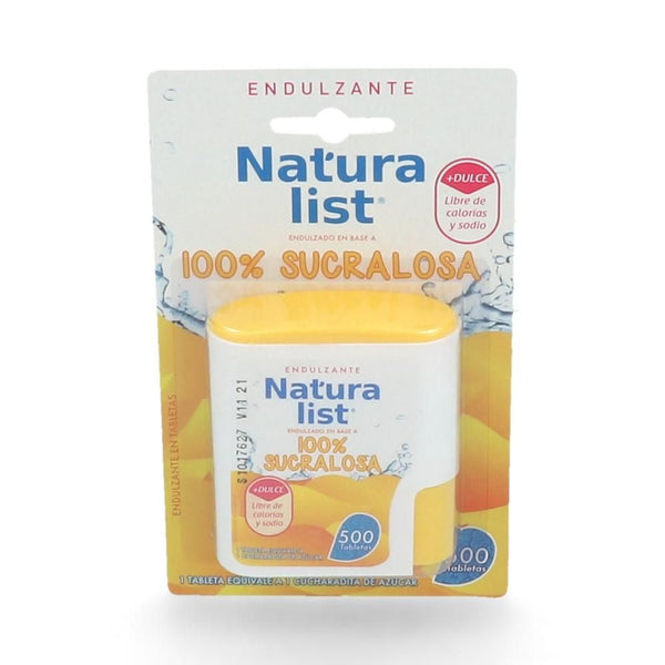 Endulzante En Tabletas Sucralosa 500 Un Con Dosificador NATURA LIST 