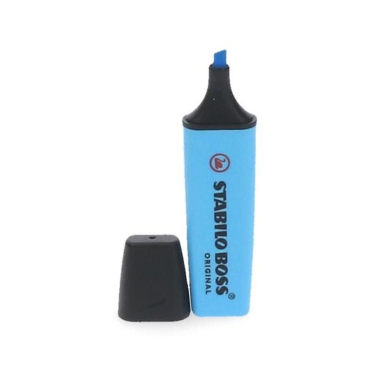 Destacador Escritorio Celeste Fluorescente Punta Biselada 70 Boss STABILO 