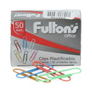 Clips Plastificado 50 mm Colores Surtidos 50 Un FULTONS 