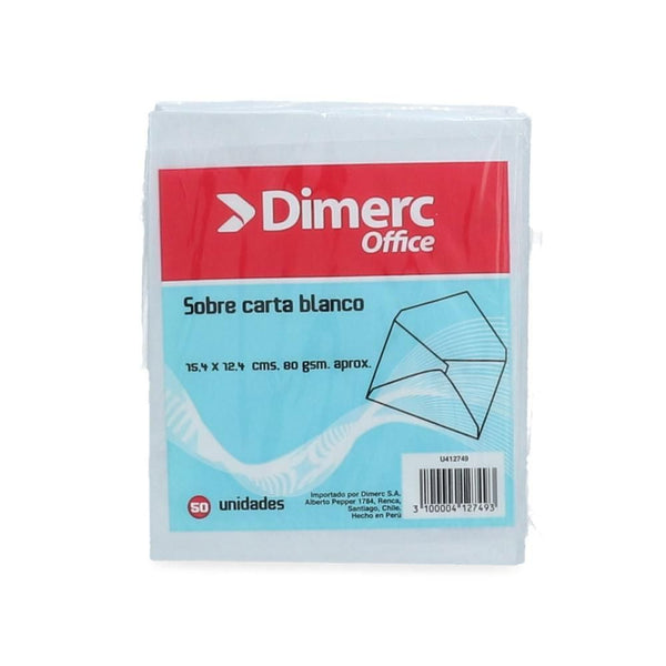 Sobre Carta Blanco 80 gr 50 Un DIMERC 