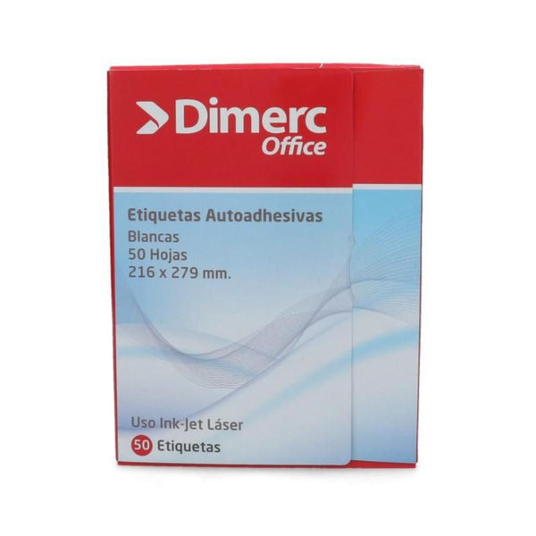 Etiqueta Inkjet/Laser 216 X 279 Mm 50 Un DIMERC Blanco 