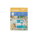 Etiqueta Inkjet/Laser 66 X 25 Mm 1500 Un ADETEC Blanco 