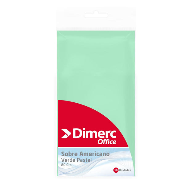 Sobre Americano Verde 80 gr 10 Un Dimerc DIMERC 