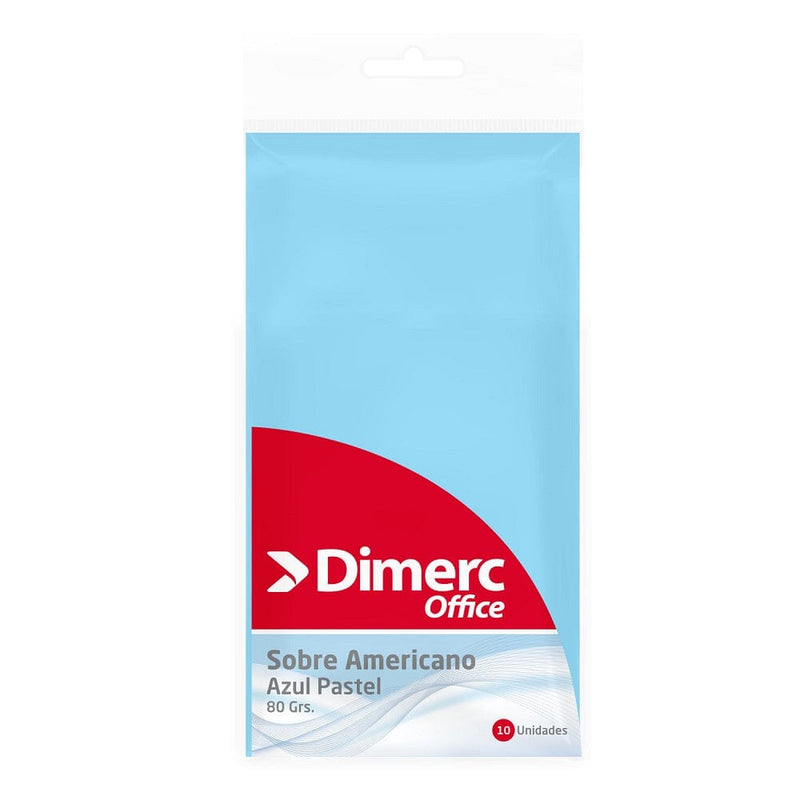 Sobre Americano Celeste 80 Gr 10 Un DIMERC 