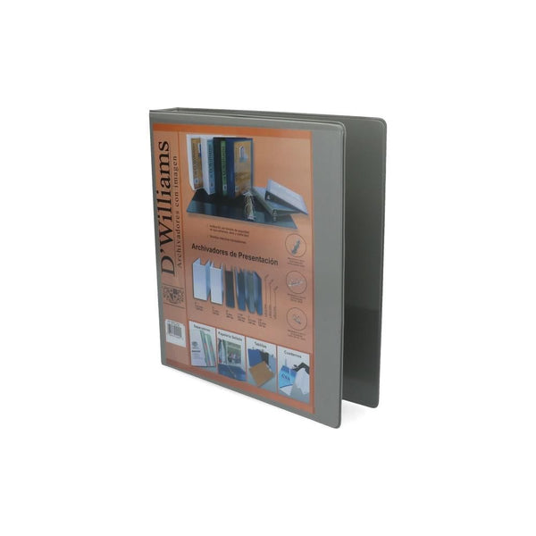 Archivador Catalogo Carta 2 Aros 1.0 Gris D WILLIAMS Gris 