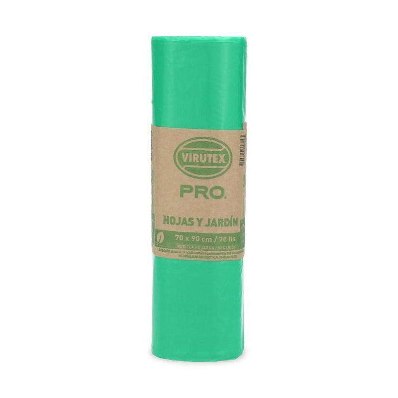 Bolsa Basura Rollo Verde 70 X 90 10 Un VIRUTEX 