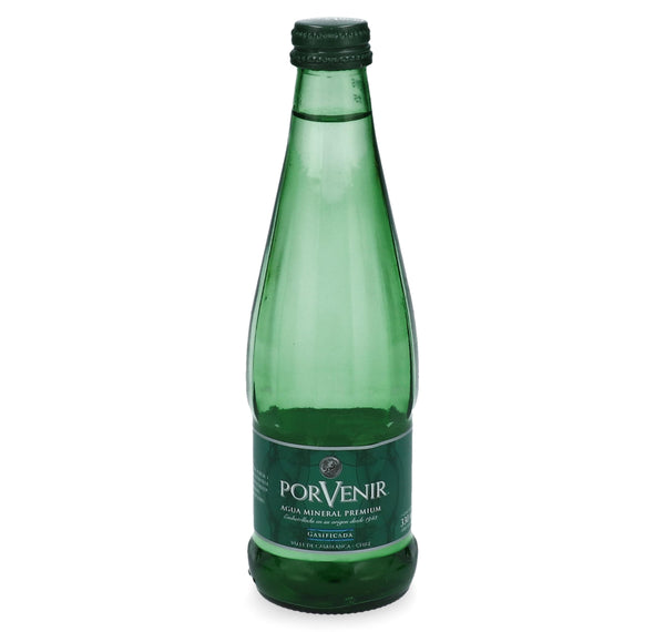 Agua Mineral Con Gas Envase De Vidrio 300 Cc PORVENIR 