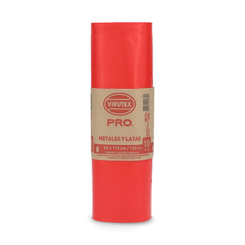Bolsa Basura Rollo 80X110 10 Un Roja VIRUTEX 