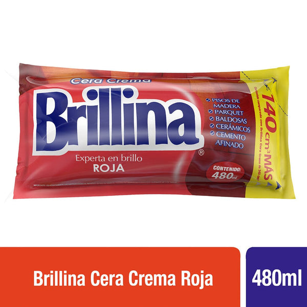 Cera Crema Sachet Roja 480Cc BRILLINA 