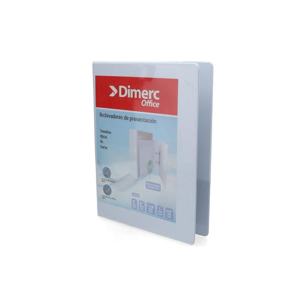 Archivador Catalogo Oficio 2 Aros 1.5'' Blanco DIMERC 