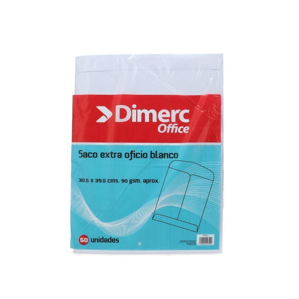 Sobre Saco Extra Oficio 90 gr Blanco 50 Un DIMERC Blanco 
