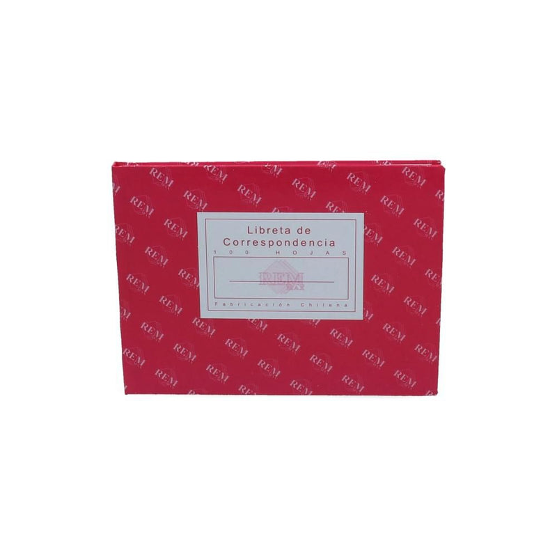 Libreta Correspondencia Rem Burdeo Tapa Cartón Piedra Forrado 100 Hojas REM 