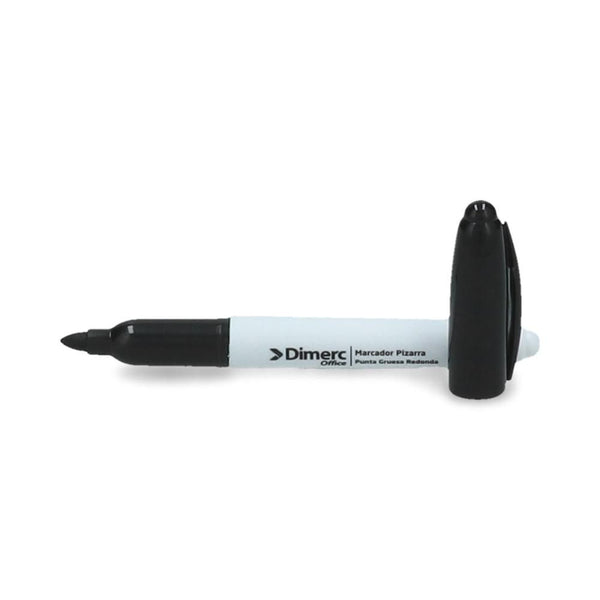 Marcador Pizarra Punta Redonda Negro Desechable LAVORO Negro 