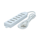 Alargador Electrico Blanco 6 Posiciones 1.5 mt MACROTEL Blanco 
