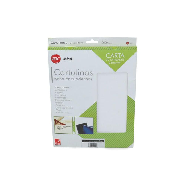 Portada Cartulina Lino Carta Blanco 30 Un GBC 