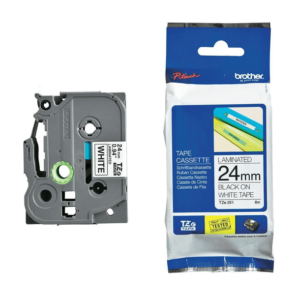 Cinta Rotuladora Etiqueta 24 mm 8 mt Blanco Tze-251 BROTHER 