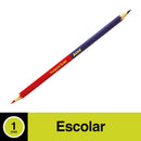 Lapiz Bicolor Delgado Hexagonal Azul/Rojo ADIX 