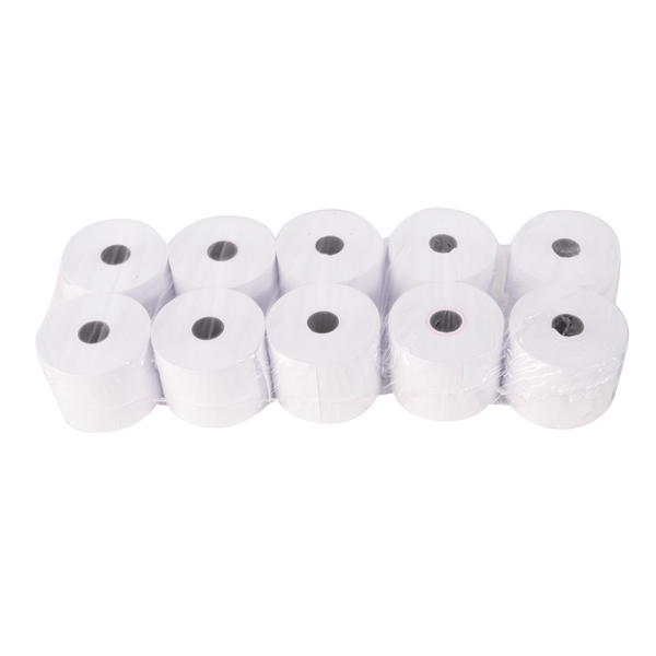 Rollo Papel Termico Paquete 80 Mm X 25 Mt 55 Gr 10 Un ENGATEL Blanco 