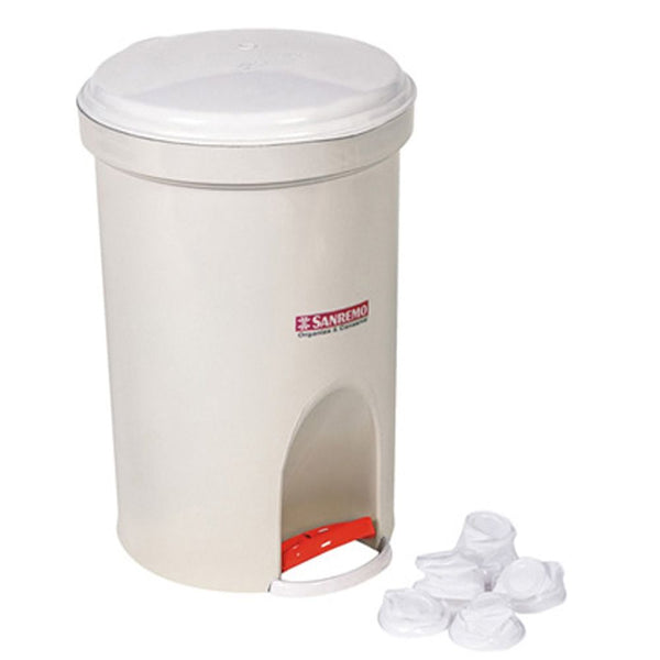 Basurero Plastico Baño Pedal 13.5 Lt SANREMO 