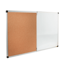 Pizarra Mixta Corcho + Magnetica 60 X 90 Cm BISILQUE Café / Blanco 