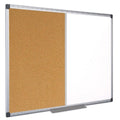 Pizarra Mixta Corcho + Magnetica 120X90Cm BISILQUE Café / Blanco 